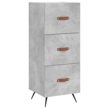 Stylish Concrete Grey Highboard - 34.5x34x180 cm