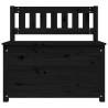 Stylish Black Solid Pine Bench - 80x41x77 cm