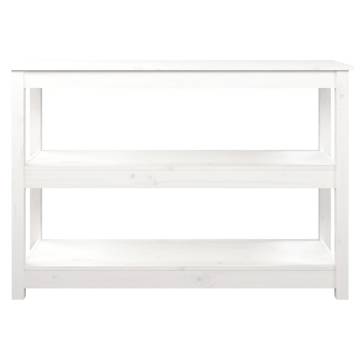 Classic White Console Table - Solid Pine Wood 110x40x74 cm