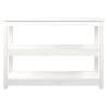 Classic White Console Table - Solid Pine Wood 110x40x74 cm