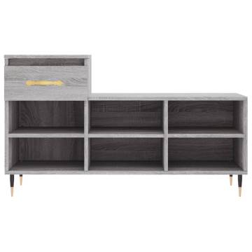 Elegant Shoe Cabinet in Grey Sonoma - Ample Storage & Style