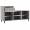 Elegant Shoe Cabinet in Grey Sonoma - Ample Storage & Style