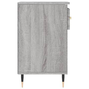 Elegant Shoe Cabinet in Grey Sonoma - Ample Storage & Style