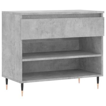 Concrete Grey Shoe Cabinet - Stylish & Practical Storage