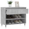 Concrete Grey Shoe Cabinet - Stylish & Practical Storage