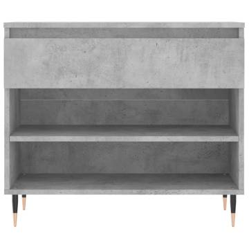 Concrete Grey Shoe Cabinet - Stylish & Practical Storage