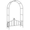 Elegant Black Garden Arch with Gate | 138x40x238 cm Iron