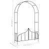 Elegant Black Garden Arch with Gate | 138x40x238 cm Iron