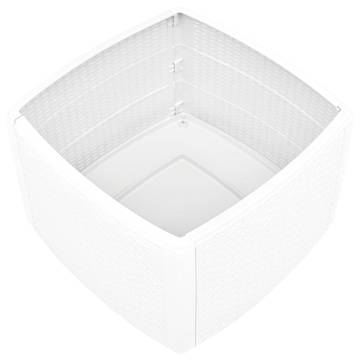 Stylish White Plastic Side Table - 54x54 cm for Gardens