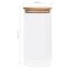 Storage Glass Jars with Bamboo Lid - 4 pcs 1200 ml | HipoMarket