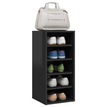 High Gloss Black Shoe Cabinet - Stylish Storage Solution