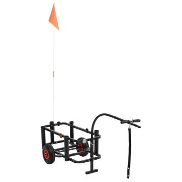 Fishing Trolley Black Steel - Durable & Easy to Transport