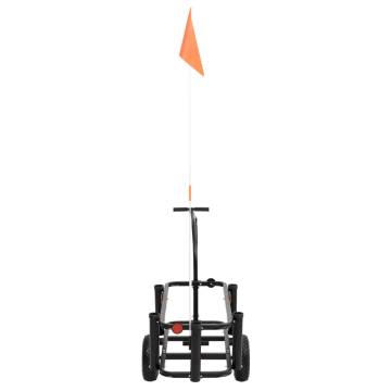 Fishing Trolley Black Steel - Durable & Easy to Transport