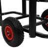 Fishing Trolley Black Steel - Durable & Easy to Transport