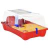 Hamster Cage Red 57x33x26 cm - Safe & Fun Home for Pets