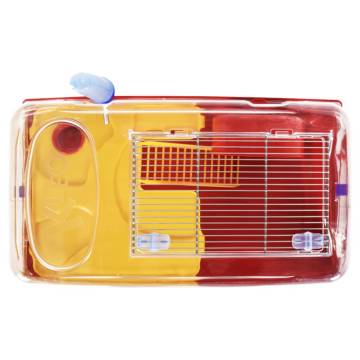 Hamster Cage Red 57x33x26 cm - Safe & Fun Home for Pets