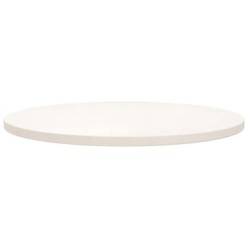 Table Top White Ø70 cm Solid Pine Wood - Durable & Versatile