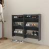 Modern Grey Wall Shoe Cabinets - 2 pcs, 60x18x90 cm