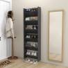 Modern Grey Wall Shoe Cabinets - 2 pcs, 60x18x90 cm