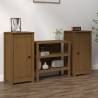 Sideboards 2 pcs Honey Brown 40x35x80 cm Solid Wood Pine Colour honey brown Quantity in Package 2 Model 1 door side cabinet 