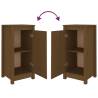 Honey Brown Solid Wood Sideboards - 2 pcs | HipoMarket