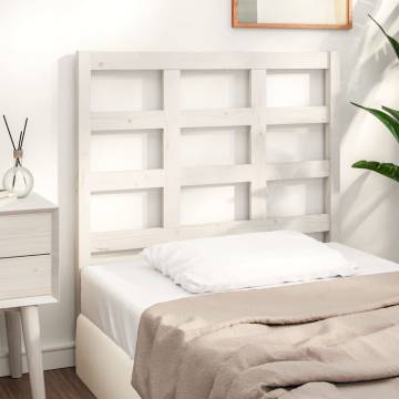 Stylish White Solid Pine Bed Headboard | 95.5x4x100 cm