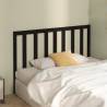 Stylish Black Bed Headboard - Solid Pine Wood 126x4x100 cm