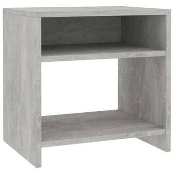 Elegant Concrete Grey Bedside Cabinet - 40x30x40 cm