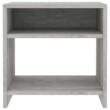 Elegant Concrete Grey Bedside Cabinet - 40x30x40 cm