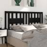 Headboard Black 126x4x100 cm Solid Wood Pine Colour black Size 126 x 100 cm Quantity in Package 1 