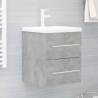 Concrete Grey Sink Cabinet - Stylish Bathroom Storage | Hipo Market