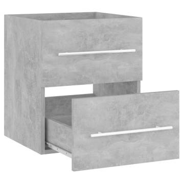 Concrete Grey Sink Cabinet - Stylish Bathroom Storage | Hipo Market