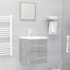 Concrete Grey Sink Cabinet - Stylish Bathroom Storage | Hipo Market