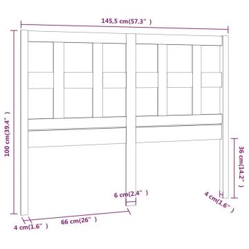 Stylish Solid Pine Bed Headboard - 145.5x4x100 cm | HipoMarket