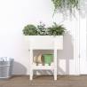 Garden Planter White 62x30x69 cm Solid Wood Pine Colour white pine Size 62 x 30 x 69 cm Quantity in Package 1 