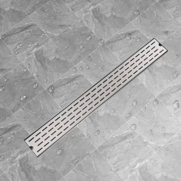 Linear Shower Drain 930x140 mm - Stylish Stainless Steel