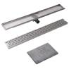 Linear Shower Drain 930x140 mm - Stylish Stainless Steel