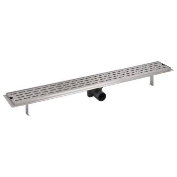 Linear Shower Drain 930x140 mm - Stylish Stainless Steel