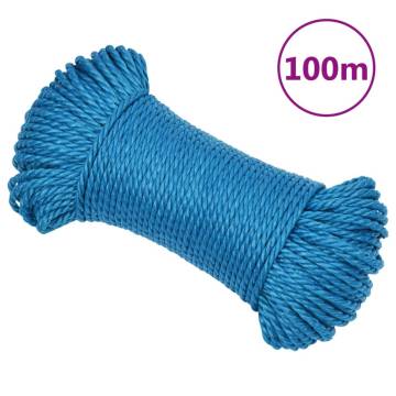 Work Rope Blue 8mm - Durable 100m Polypropylene Rope | HipoMarket