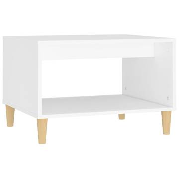 Elegant White Coffee Table - 60x50x40 cm Engineered Wood