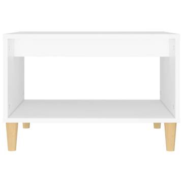 Elegant White Coffee Table - 60x50x40 cm Engineered Wood