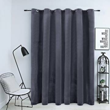 Elegant Blackout Velvet Curtain Anthracite - 290x245 cm