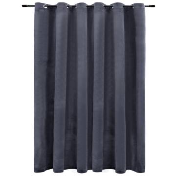 Elegant Blackout Velvet Curtain Anthracite - 290x245 cm