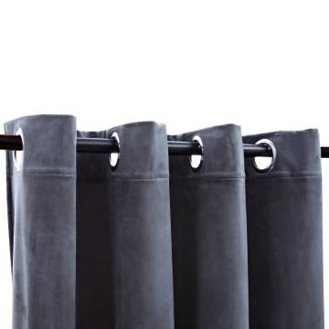 Elegant Blackout Velvet Curtain Anthracite - 290x245 cm