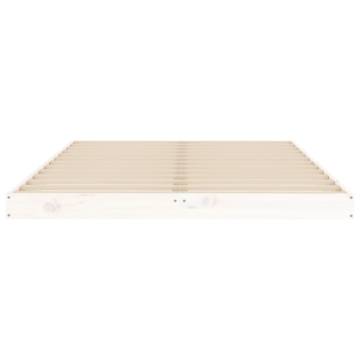 White Bed Frame 120x190 cm - Small Double Pine Wood | Hipomarket