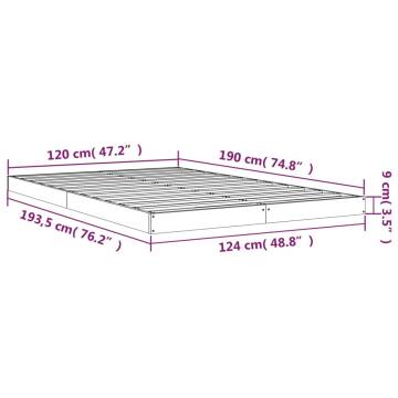 White Bed Frame 120x190 cm - Small Double Pine Wood | Hipomarket