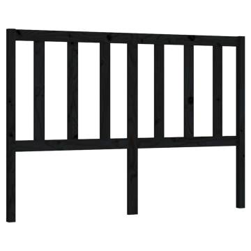 Stylish Black Pine Bed Headboard | 126x4x100 cm