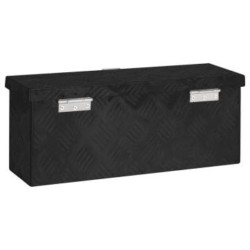 Storage Box Black 50x15x20.5 Aluminium - Durable & Compact