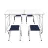 Foldable Camping Table Set with 4 Stools - Adjustable & Portable