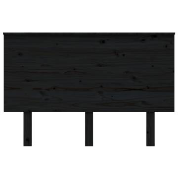 Black Solid Wood Bed Headboard - Stylish & Rustic Charm